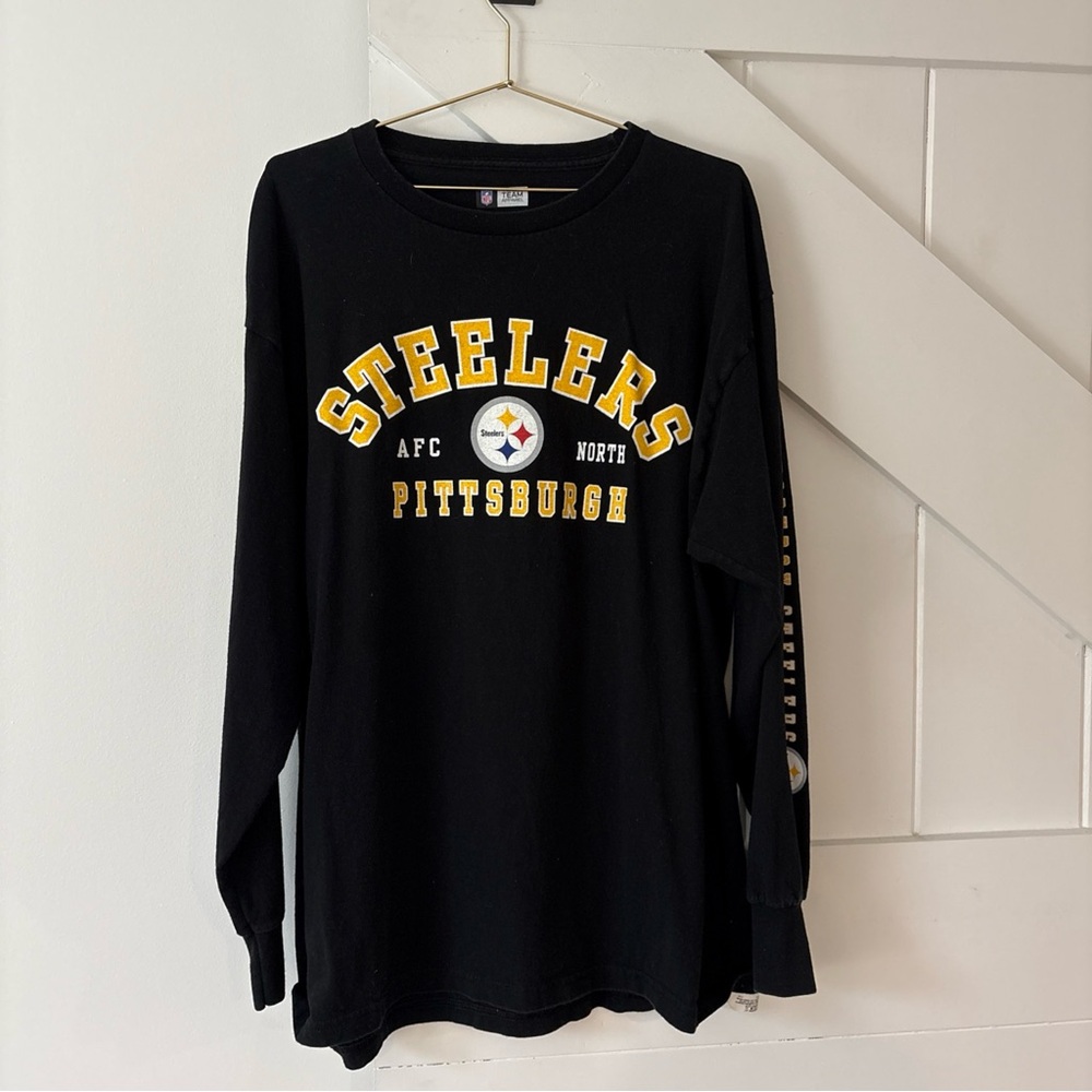 NFL Team Apparel Pittsburgh Steelers Size XL Long Sleeve T Shirt Logo Football